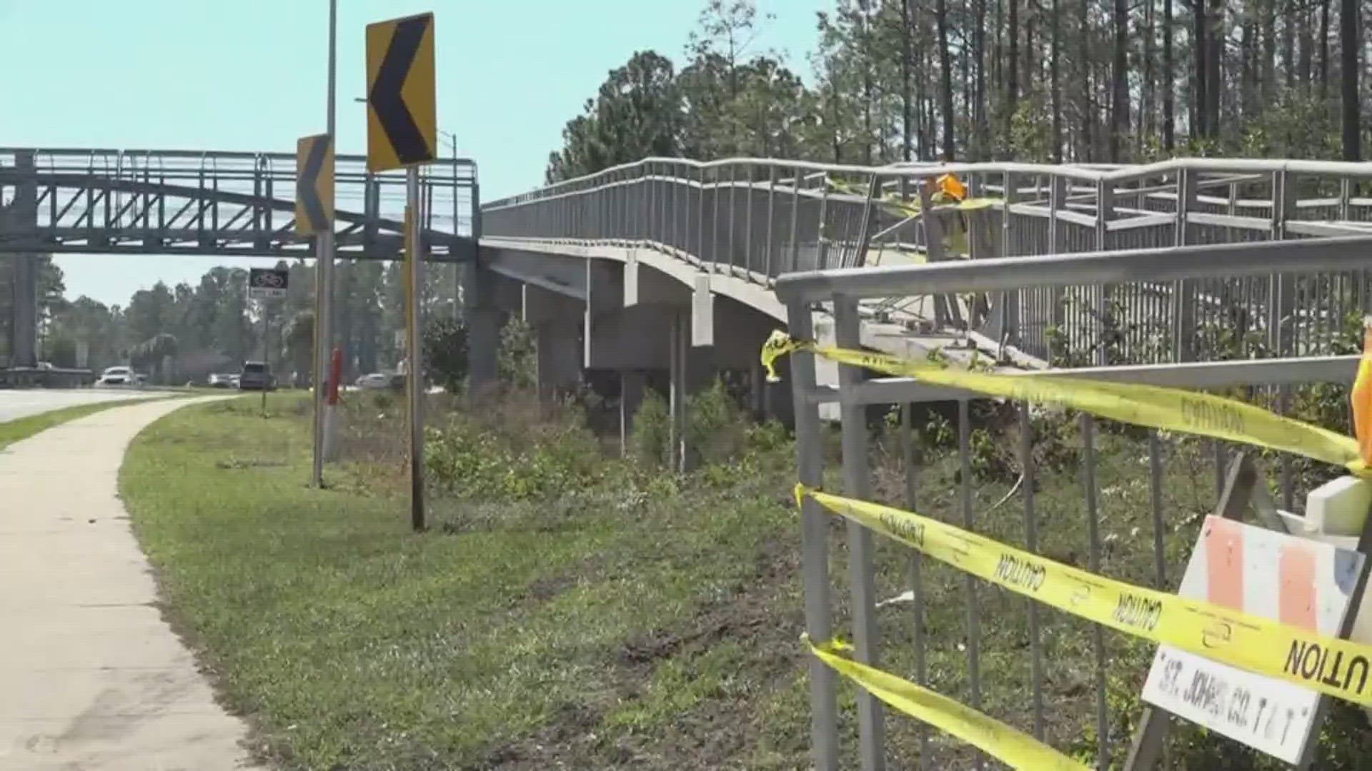 A 35-year-old was killed after crashing into the pedestrian bridge while coming off Highway 9B.