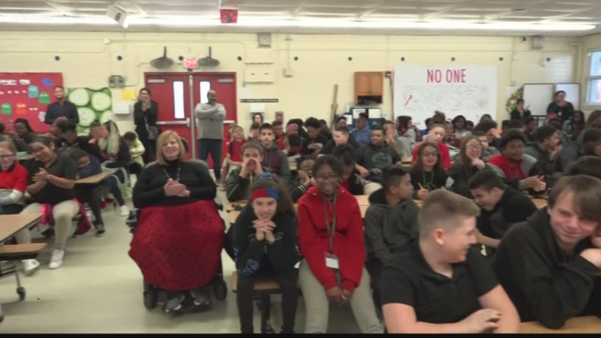 On Friday a J.E.B. Stuart Middle School student got a big surprise that will change his life.