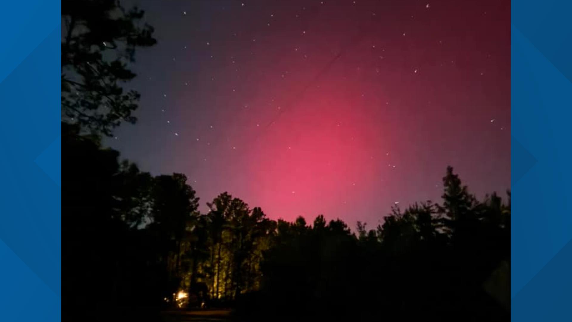 Northern lights shine in & Florida