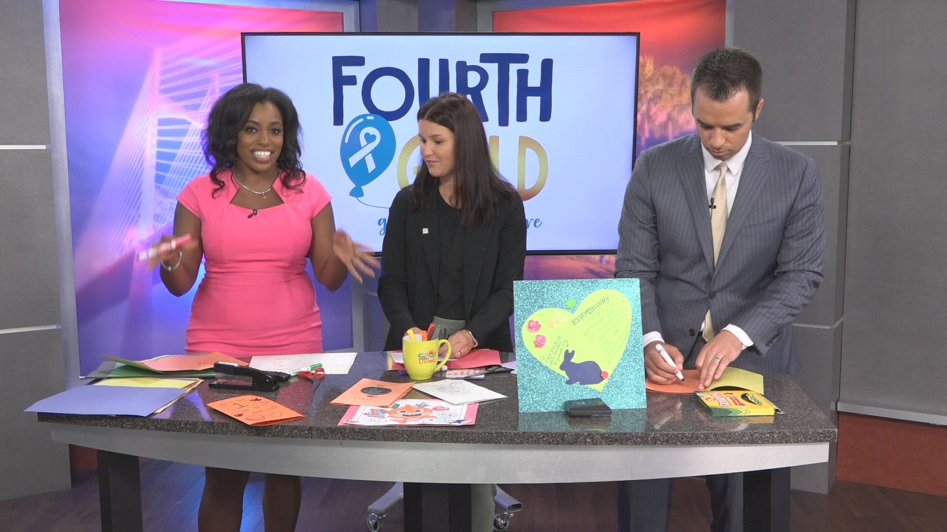 Saturday is World Card Making Day so, in honor of the "holiday," Fourth and Gold joined GMJ to make cards for kids and nurses at Wolfson Children's Hospital.