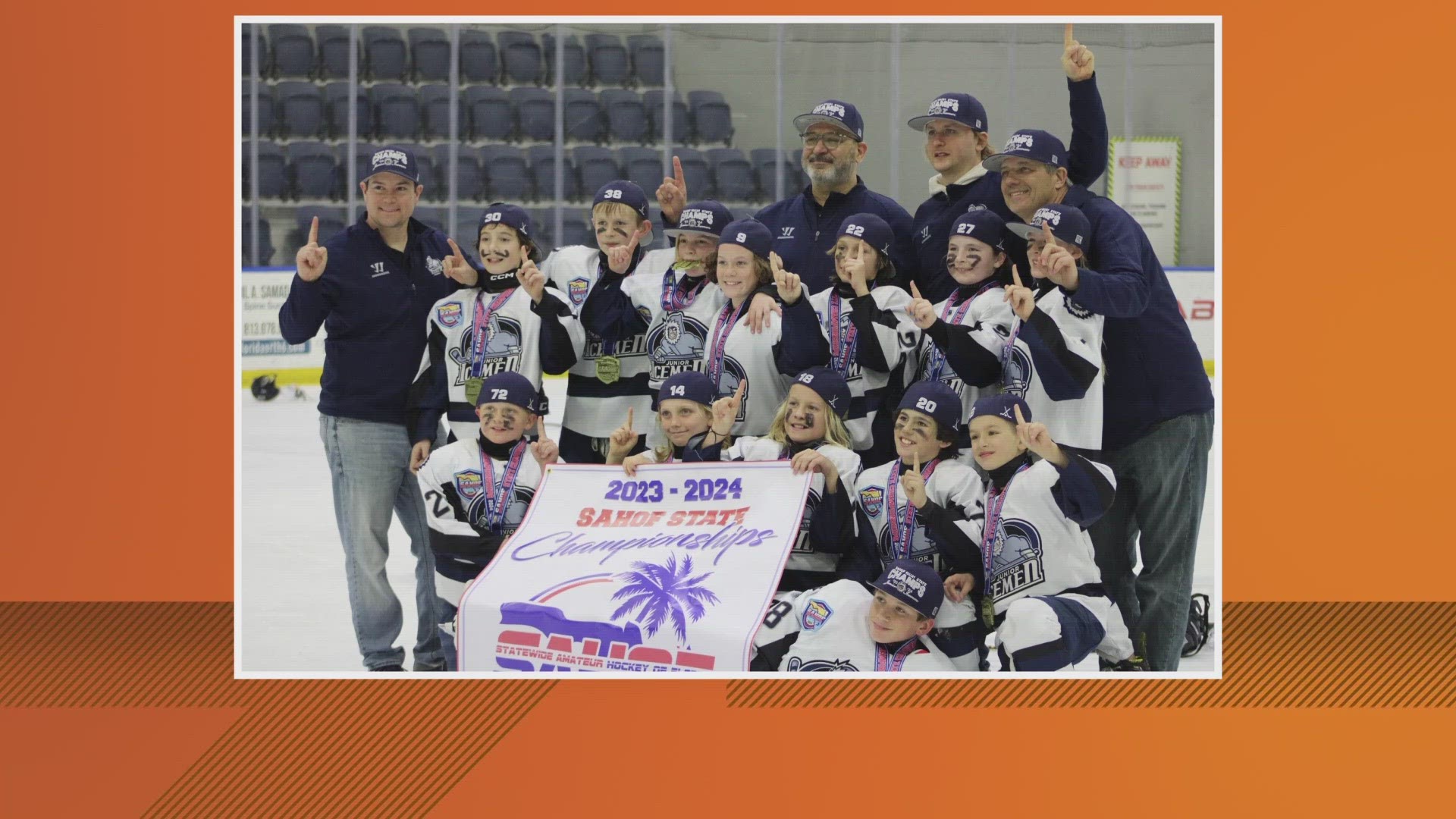 The Junior Icemen 10u hockey team became 2023-2024 Sahof State Champions!