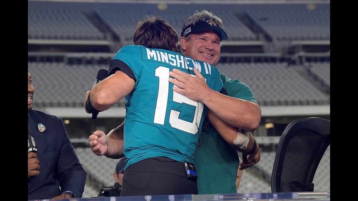 Gardner Minshew found a fan with his jersey and went berserk