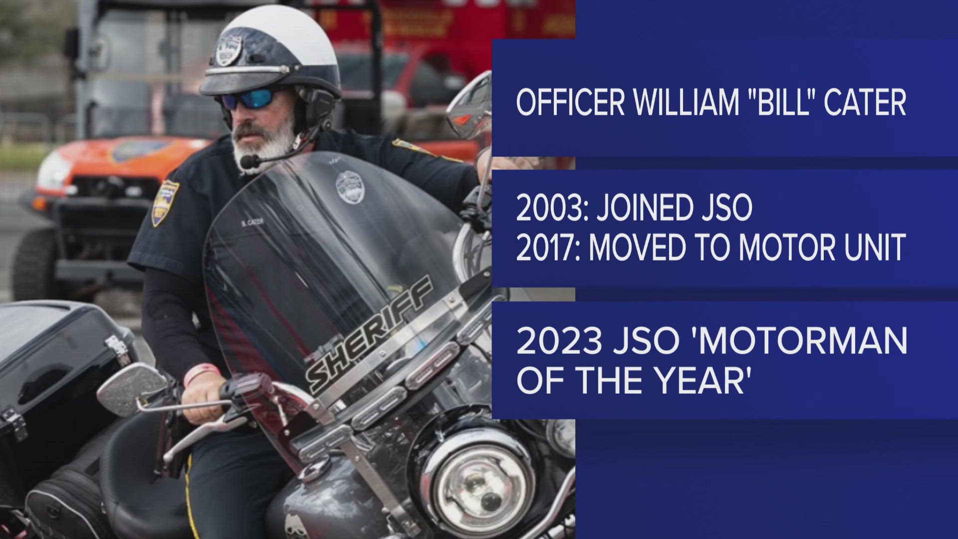 Police Officer William “Bill” Cater worked with JSO for 22 years.