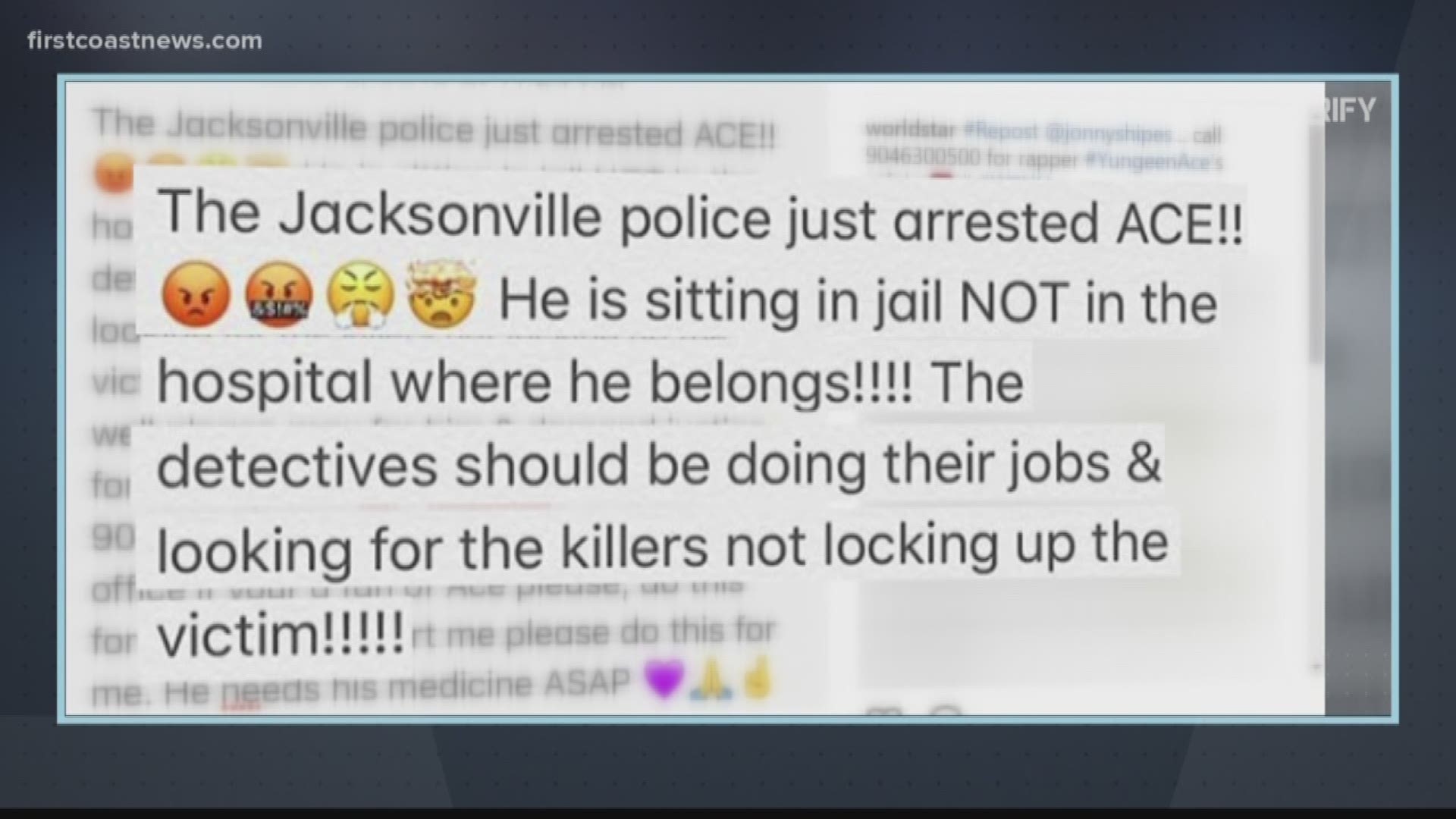 FCN's Anthony Austin breaks down the controversy surrounding a social media post about a Jacksonville rapper who was arrested days after being shot in a deadly quadruple shooting.