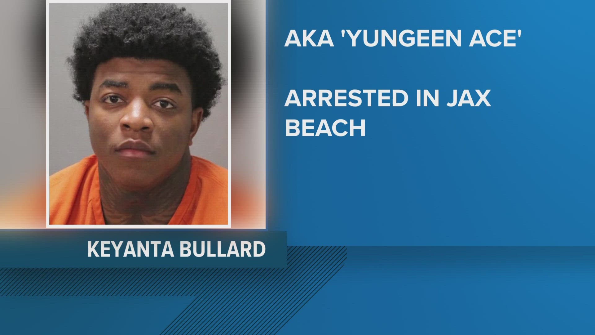 Yungeen Ace, whose real name is Keyanta Bullard, is a popular rapper born in Jacksonville. He was released Tuesday after posting bail.