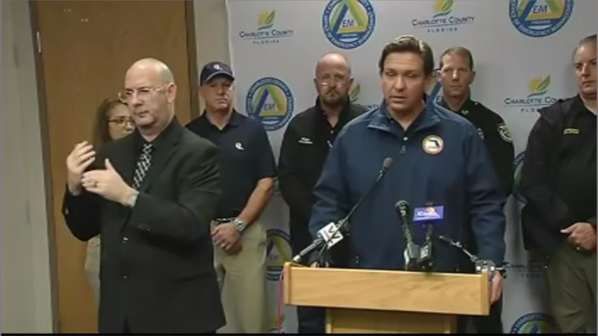 Governor Ron DeSantis addressed the state on economic impacts of Hurricane Ian and rebuilding after Southwest Florida sustained severe damage.