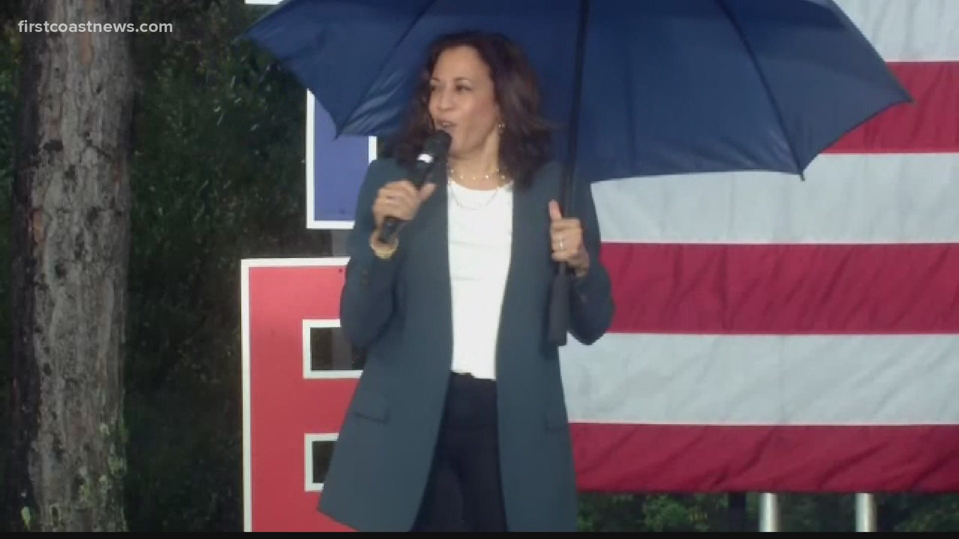 VP candidate Kamala Harris visited Jacksonville during a campaign event.