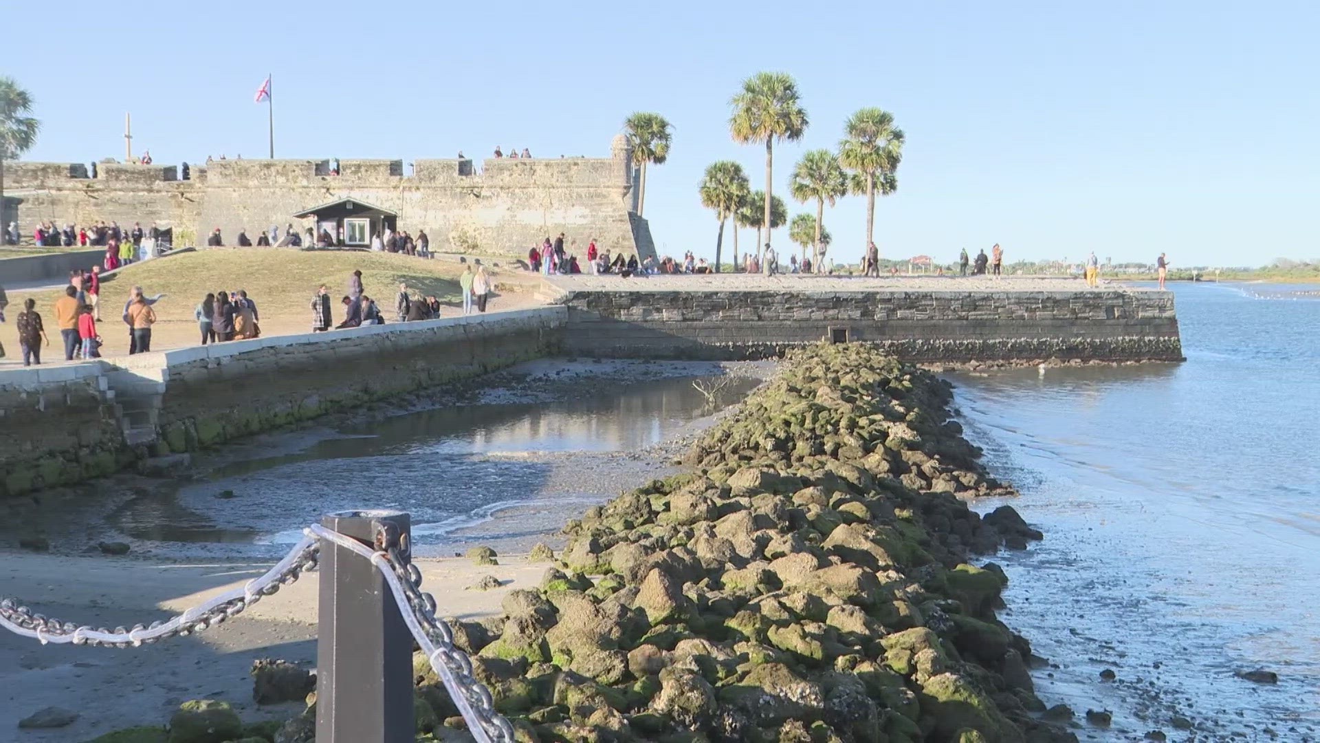 FDOT is looking at a plan to re-do the seawall, dropping this promenade down so visitors wouldn’t be able to walk on top of it.