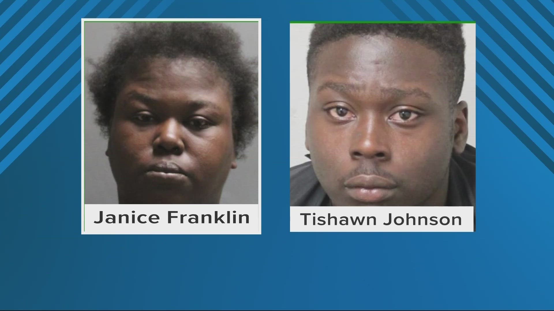 Police have arrested 36-year-old Janice Franklin and 17-year-old Tishawn Johnson for the murder of a man on Jacksonville's westside Wednesday morning.