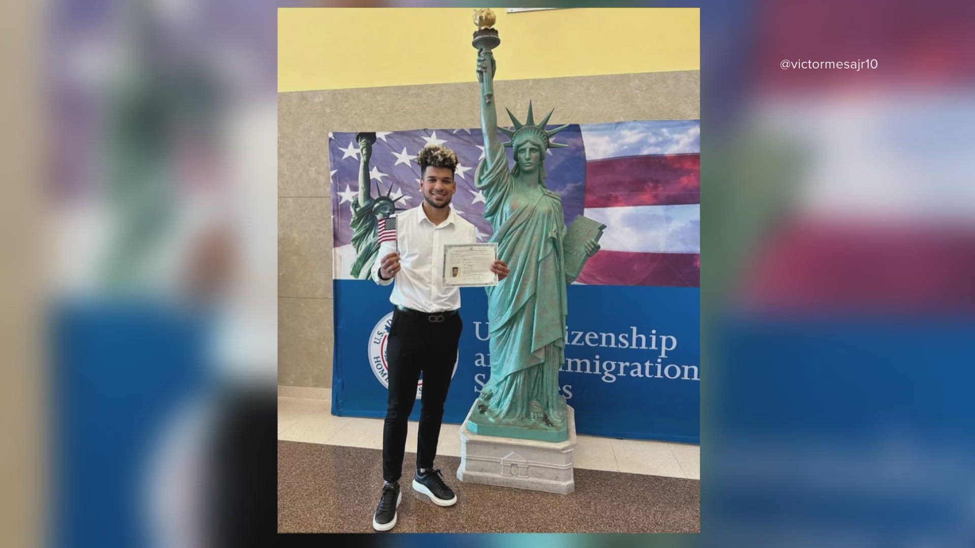 Mesa Jr. had to wait six years to receive his citizenship certificate, but first, he had to pass a test.