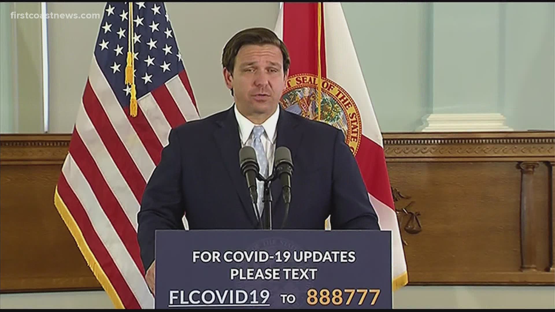 Florida Gov. Ron DeSantis gave an update on the state's COVID-19 response Thursday evening.