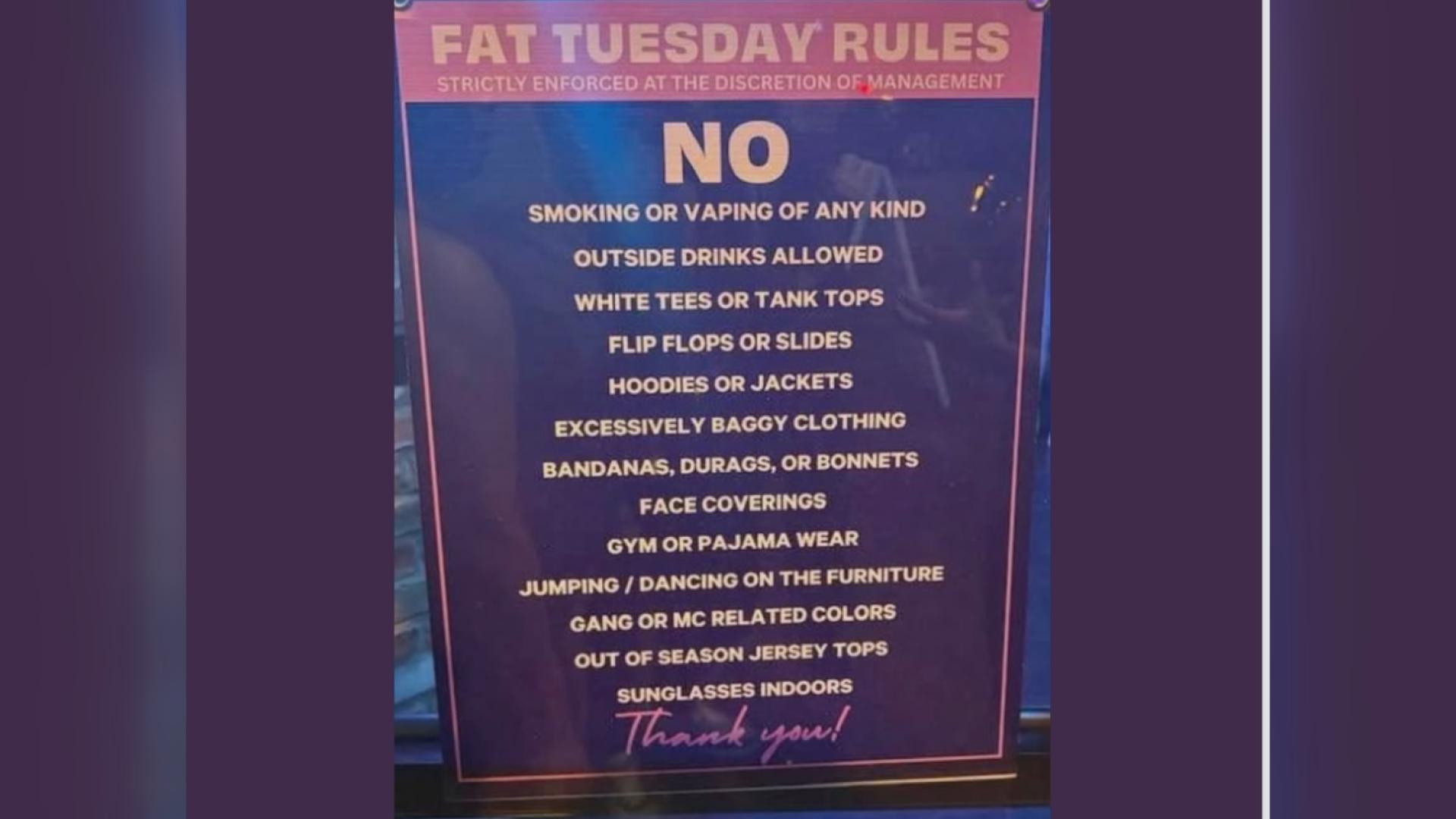 Fat Tuesday responds to dress code claims ahead of Five Points opening ...