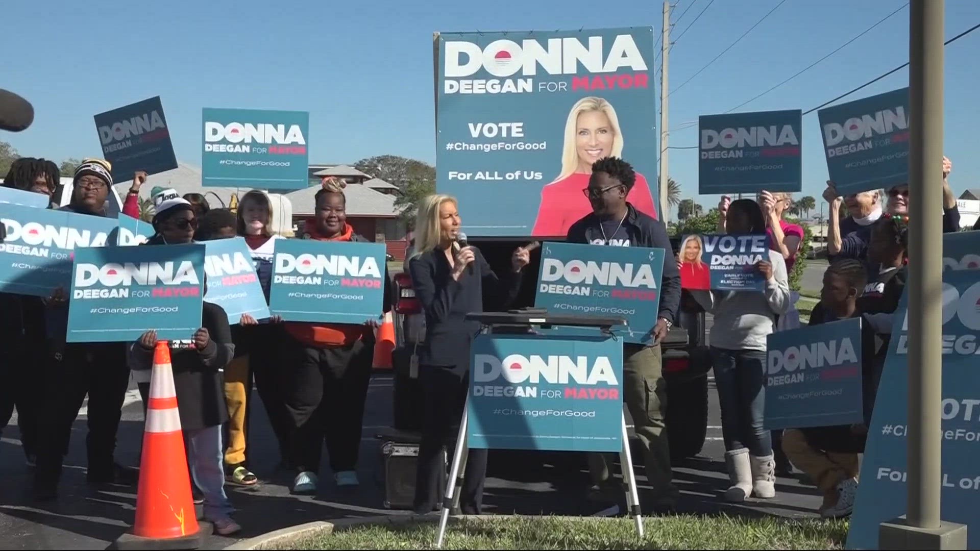 Democratic frontrunner Donna Deegan excited about Election Night