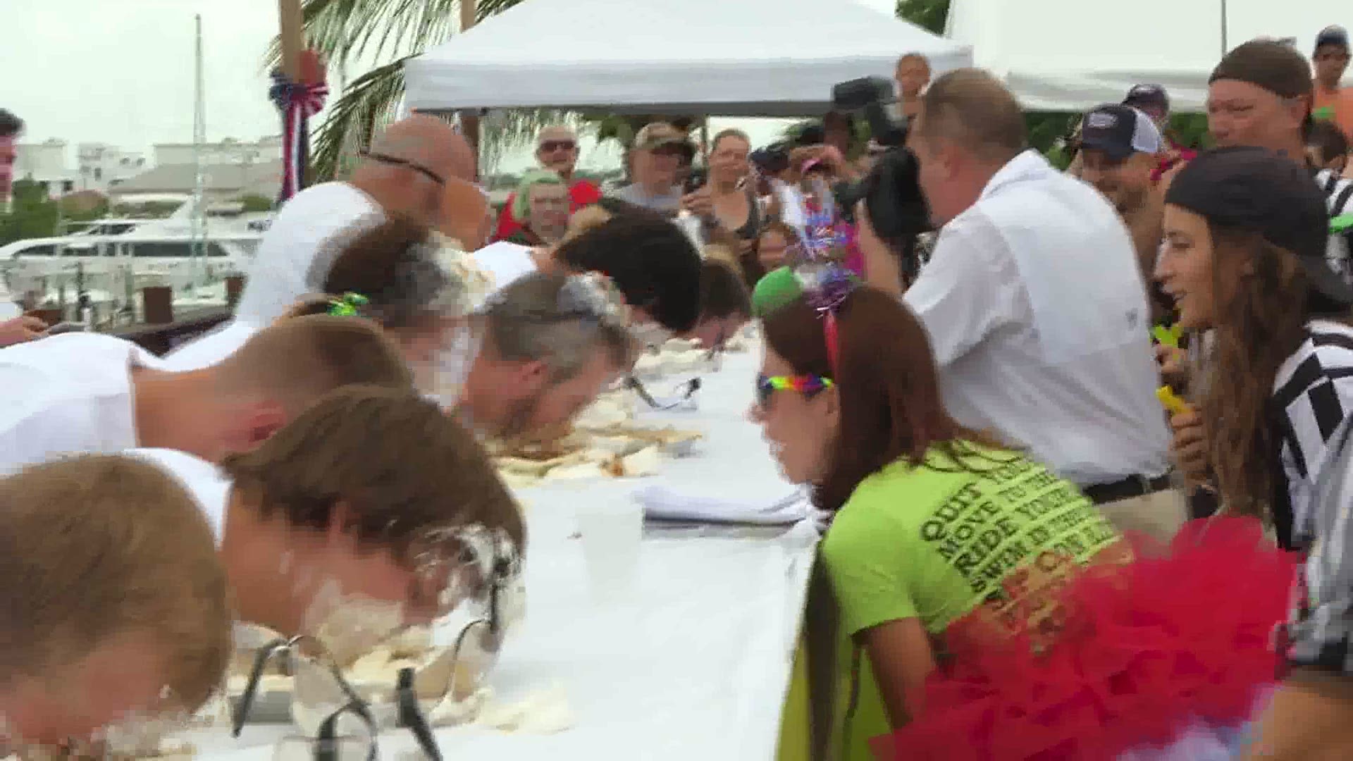Key West Key Lime Pie Eating Contest. VIDEO: Key West News Service