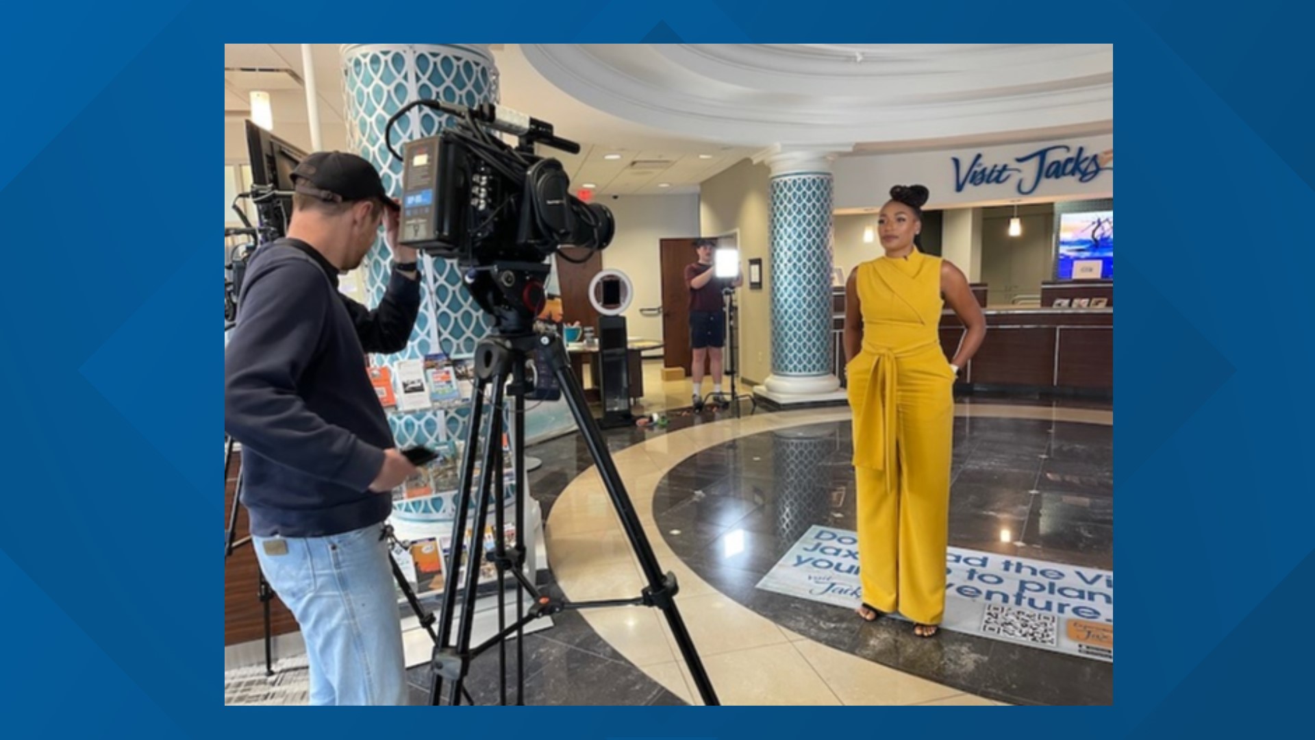 Martinique Lewis filming documentary in Jacksonville