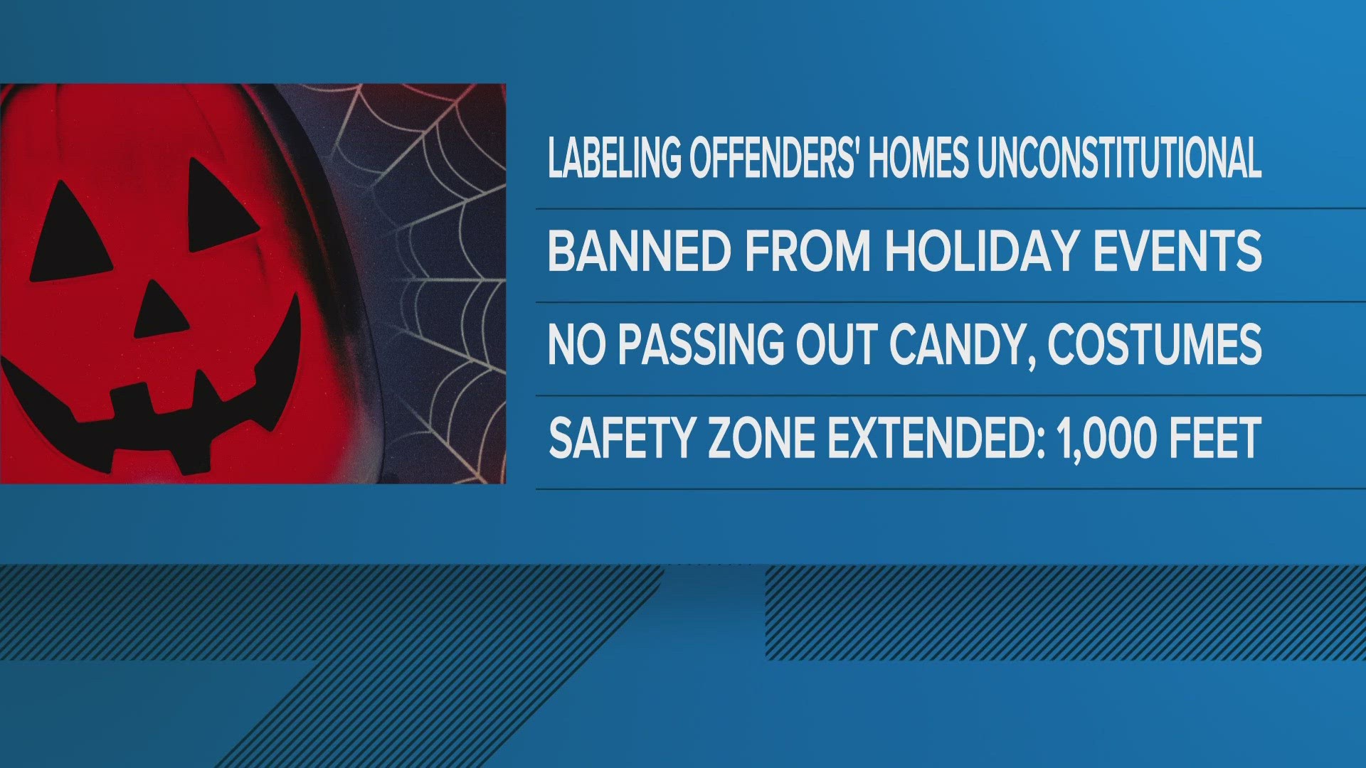 Changes include restricting sex offenders, predators from Halloween-related activities and extending safety zones around places like parks and schools to 1,000 feet.