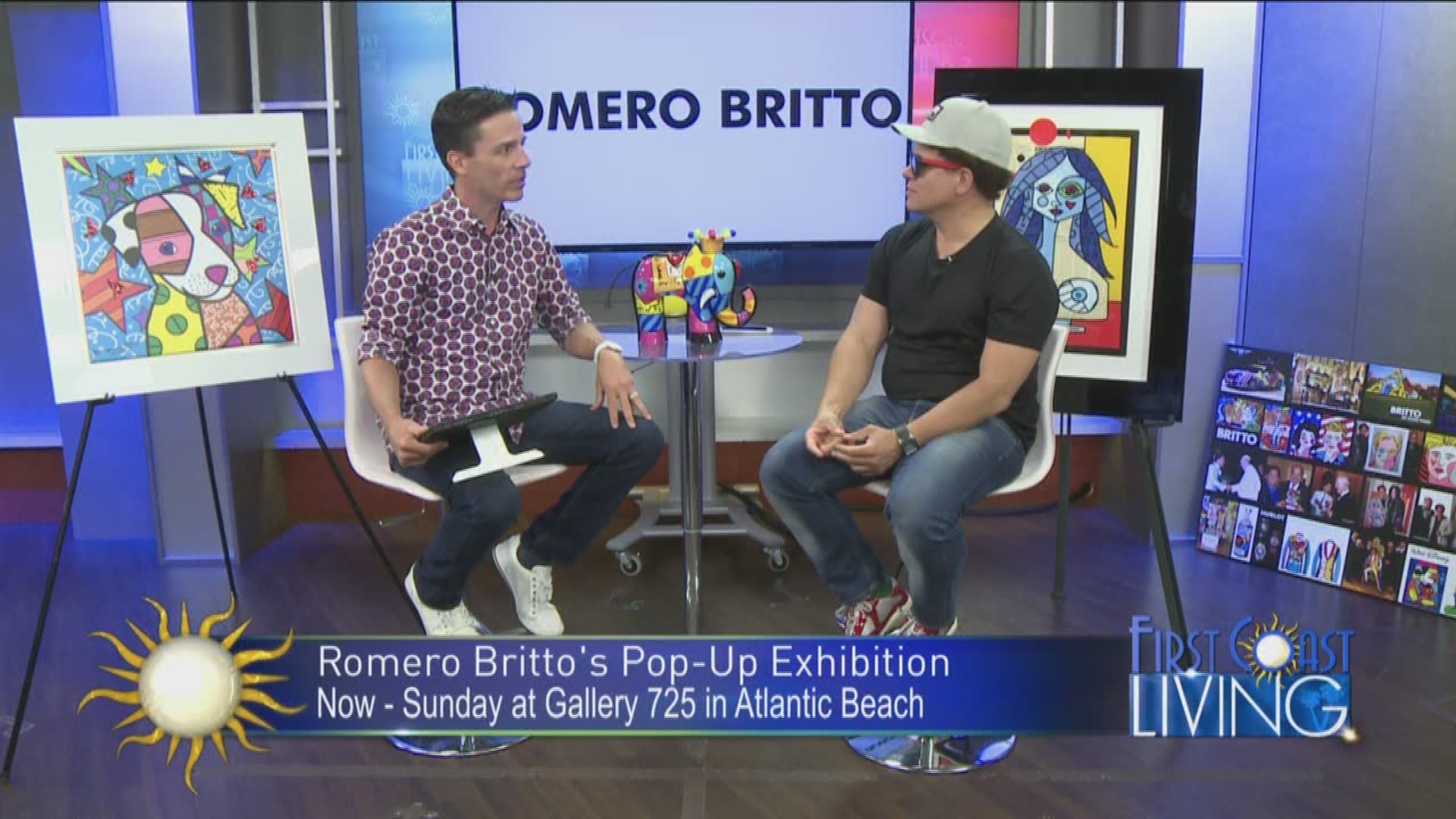 Celebrity Artist Romero Britto Talks about His Exhibition at Gallery 725 in Atlantic Beach