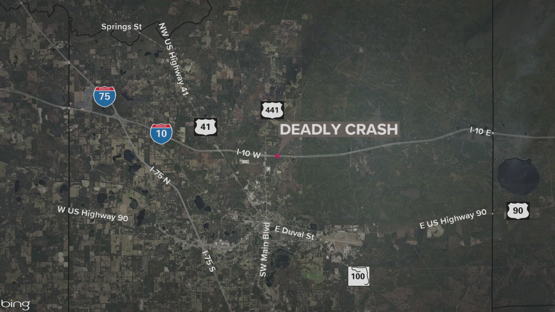 A Lake City woman, 29, was killed early Sunday morning in a collision on I-10, according to FHP. Hours before, a pedestrian was killed on Pinemount Road.