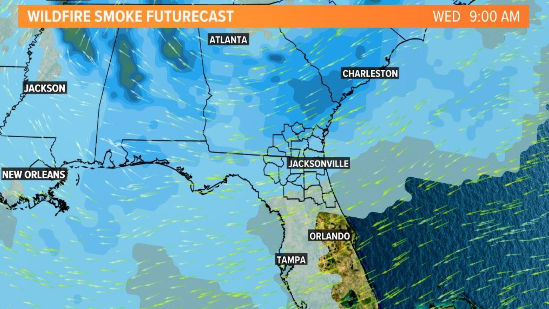 Smoke from Canadian wildfires reducing air quality and visibility ...