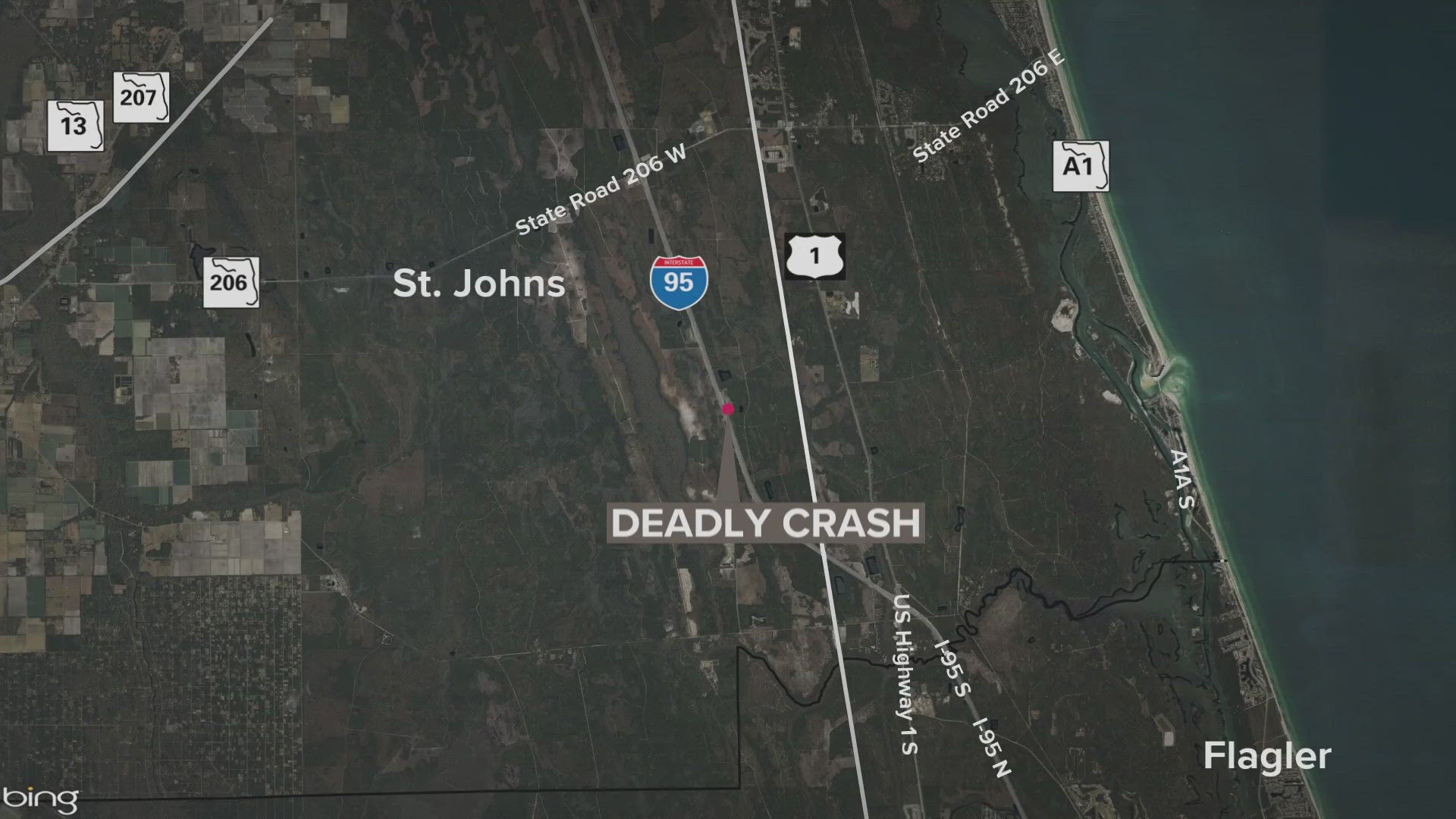 The Florida Highway Patrol crash report states the woman was struck by a semi-truck and sedan after she stepped out of her vehicle parked on the right shoulder.