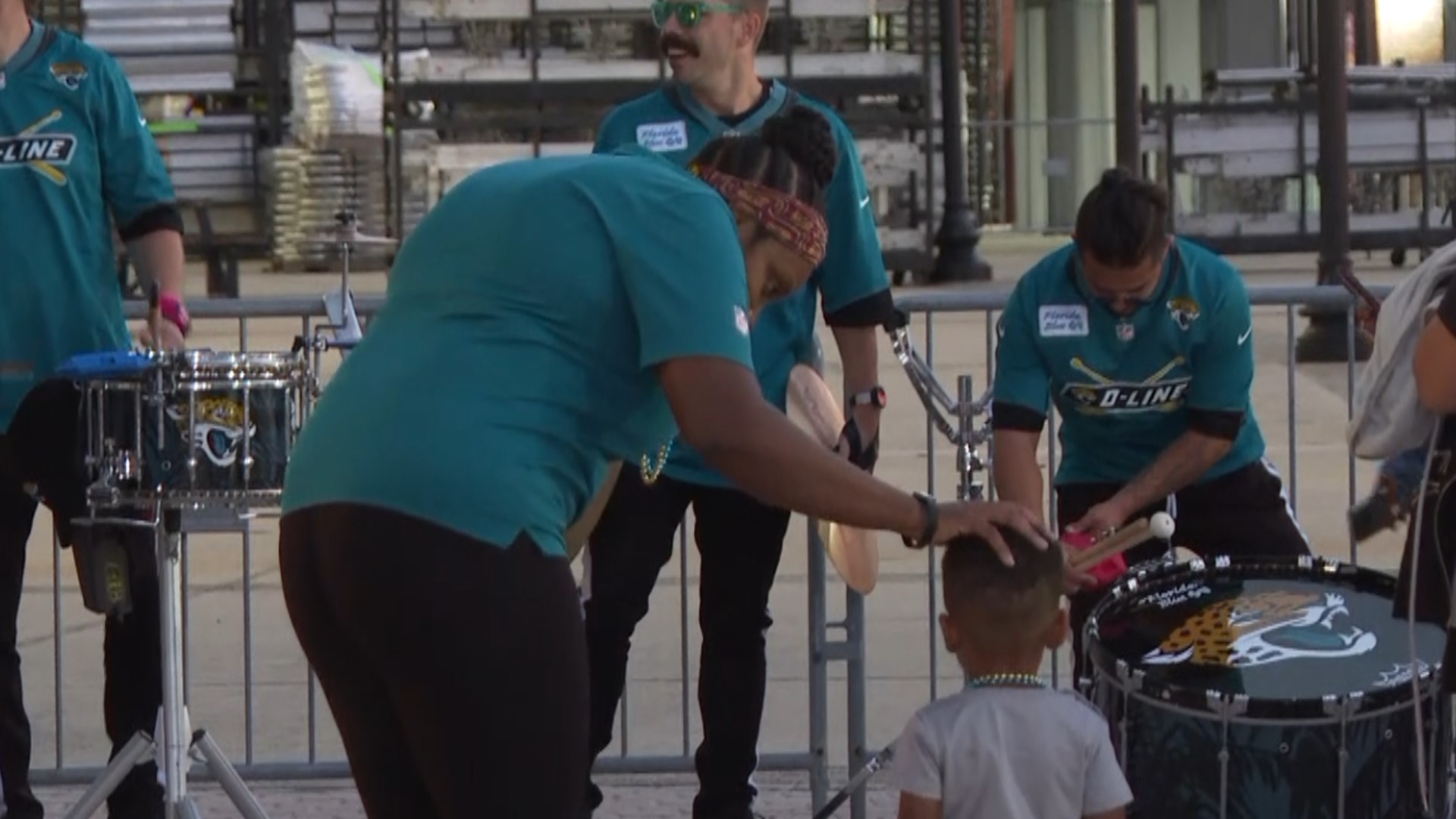 Jaguars fans gathered to watch the Jags take on the Saints.