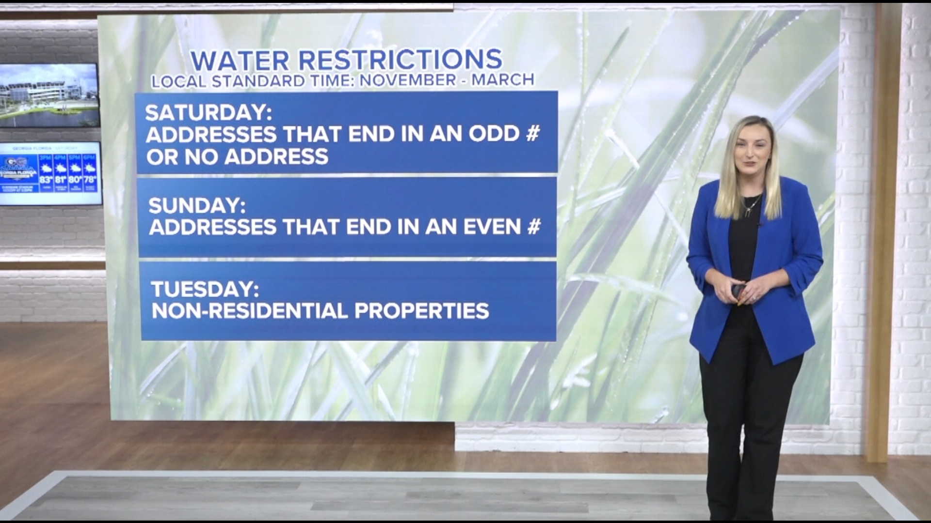 Lawn irrigation should cut back to once a week as we enter Eastern Standard Time.