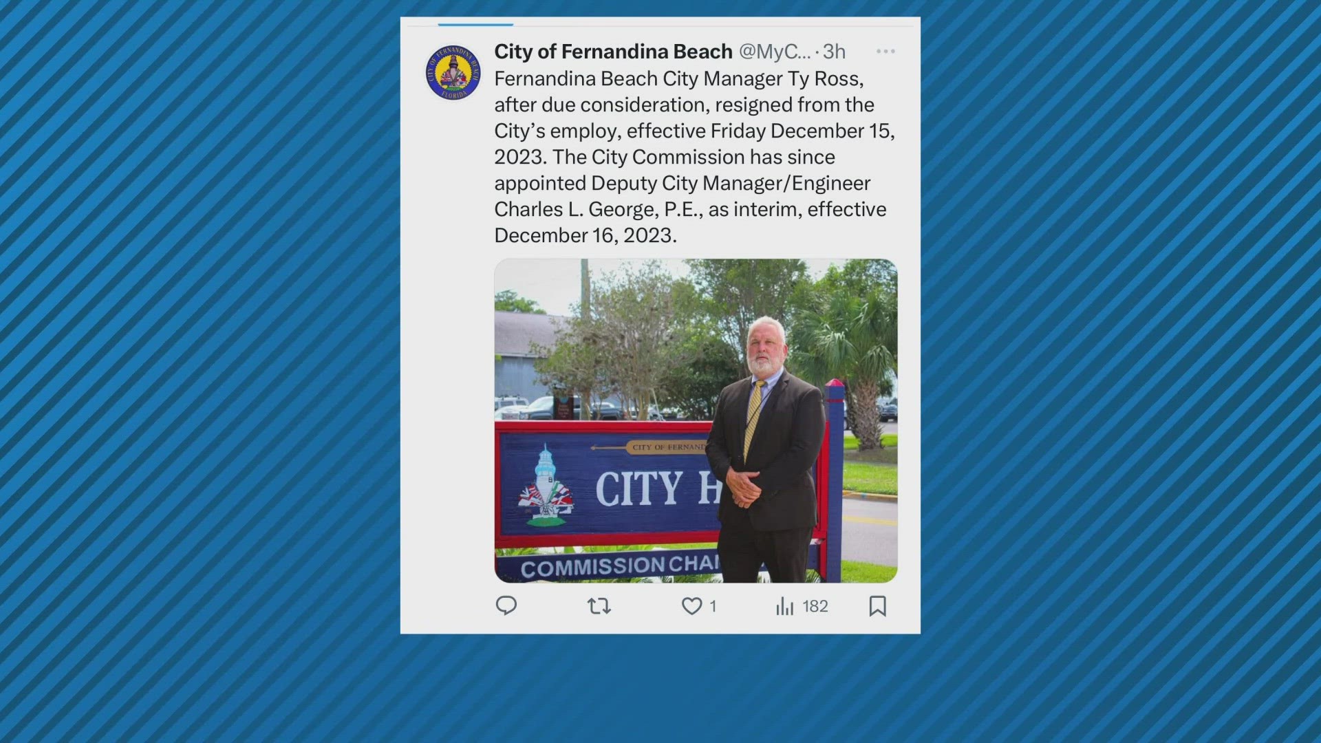 Fernandina Beach City Manager Ty Ross apologized saying he thought he was being responsible by riding a bike instead of driving a car when drinking.