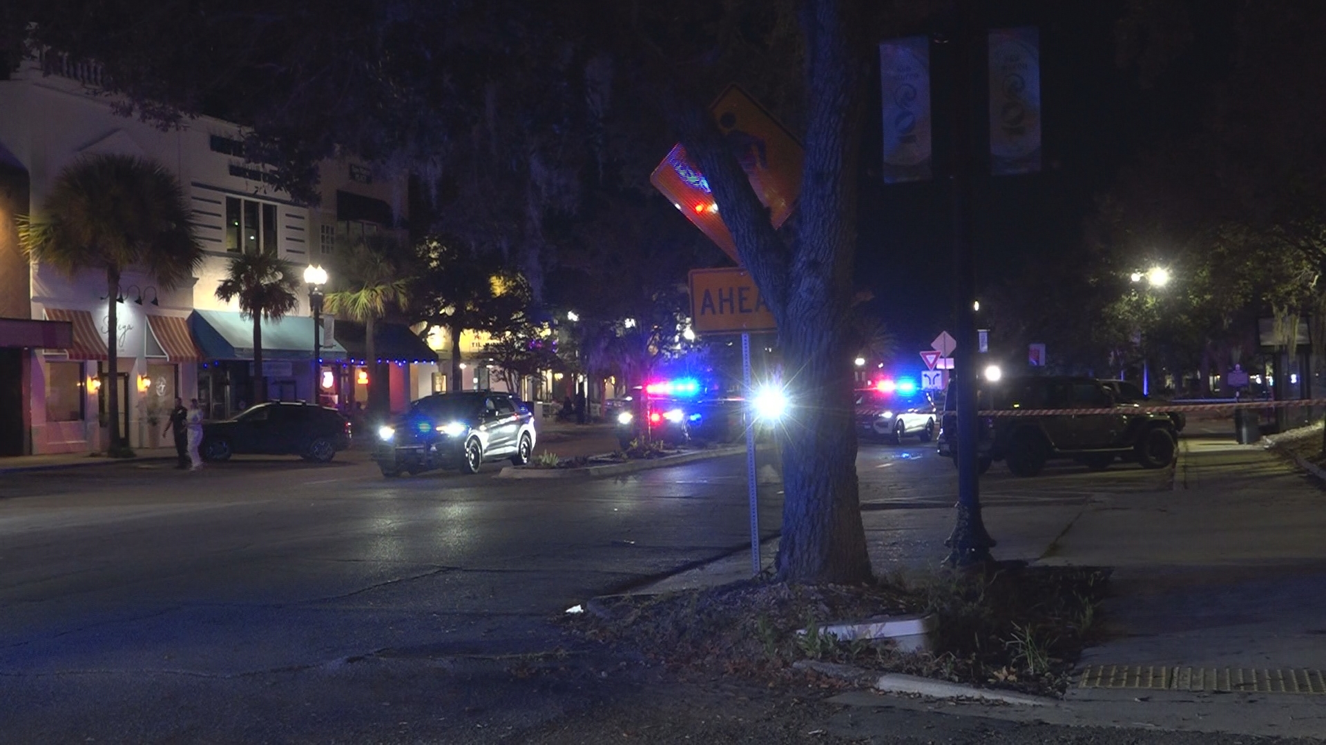 'It was scary' San Marco business owners describe shock after shooting near Balis Park near the iconic lion fountain.
