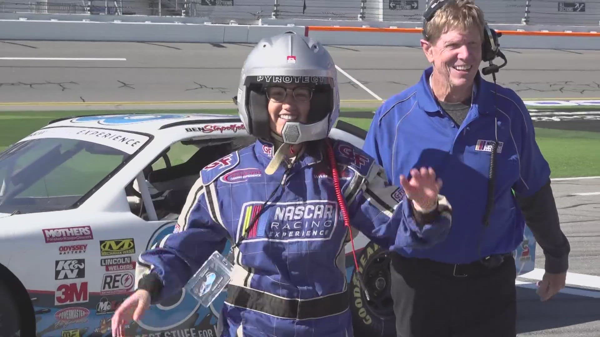 First Coast News Sports Reporter Ashley Gonzalez got in the driver's seat at Daytona International Speedway to show us what it looks like for the pros.