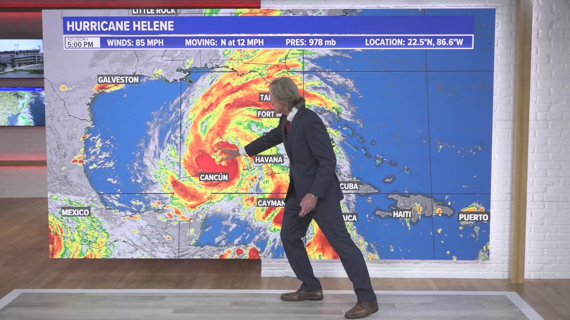 As of the Sept. 25, 5 p.m. advisory, Helene is forecast make landfall just south of Tallahassee. It will be one of the "worst" hurricanes ever to hit the city.