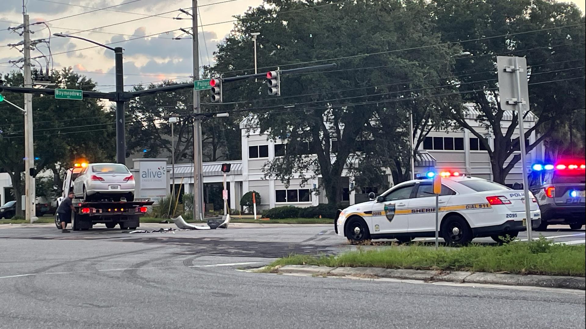 The Jacksonville Fire and Rescue Department says a hazmat team is currently at the scene.