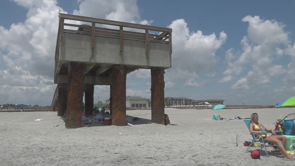 Sand under the St. Augustine Beach pier instead of water? Here's why | firstcoastnews.com