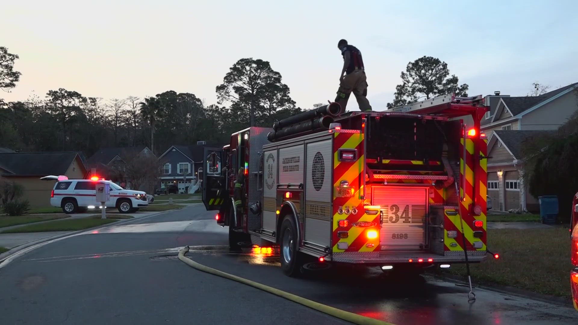 Jacksonville Fire and Rescue Department Captain Eric Prosswimmer tells First Coast News that the owners of the home live out-of-state.