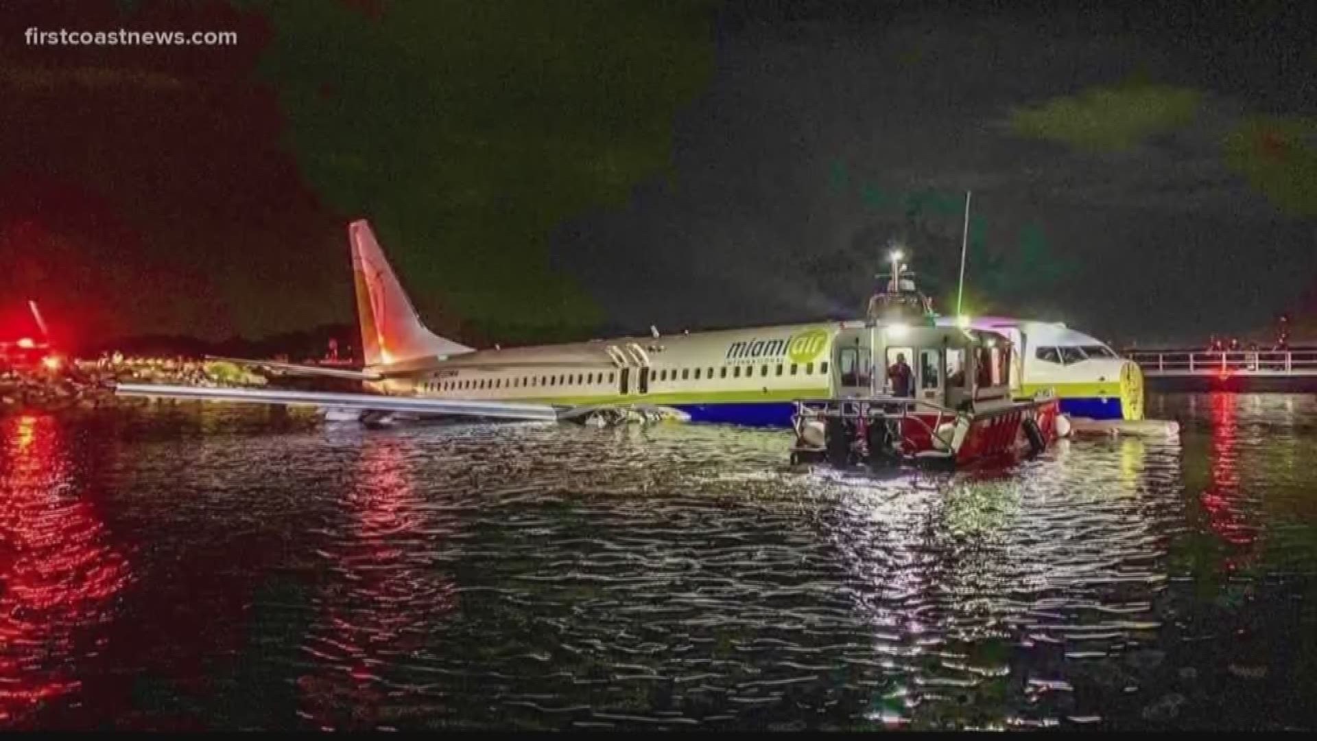 The 737 aircraft that overran runway 10 at NAS Jacksonville Friday night will be moved by barge to Green Cove Springs. Hopes to transport the plane dwindled Tuesday after the plane was lifted onto a barge from where it had come to rest at the edge of the St. Johns River after failing to stop.