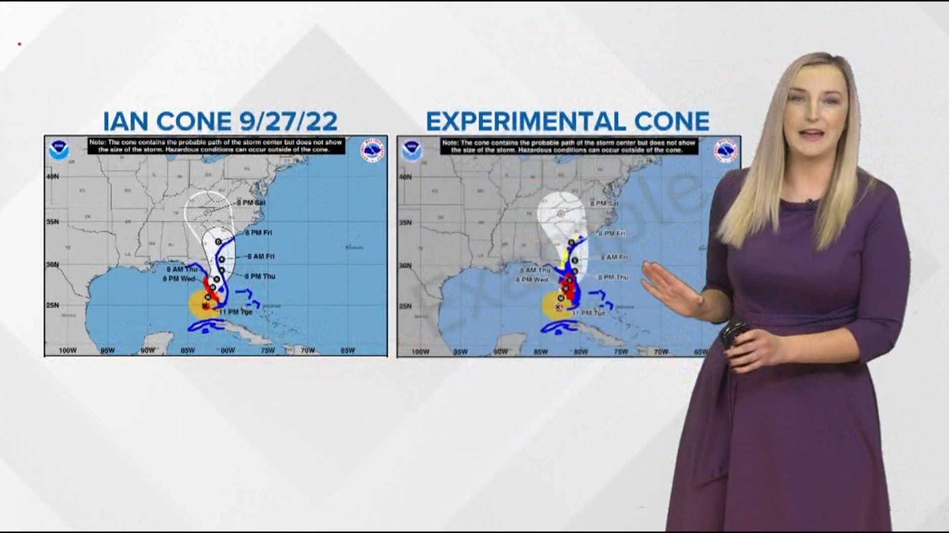 The National Hurricane Center hopes this helps explain who is in danger from an approaching storm.