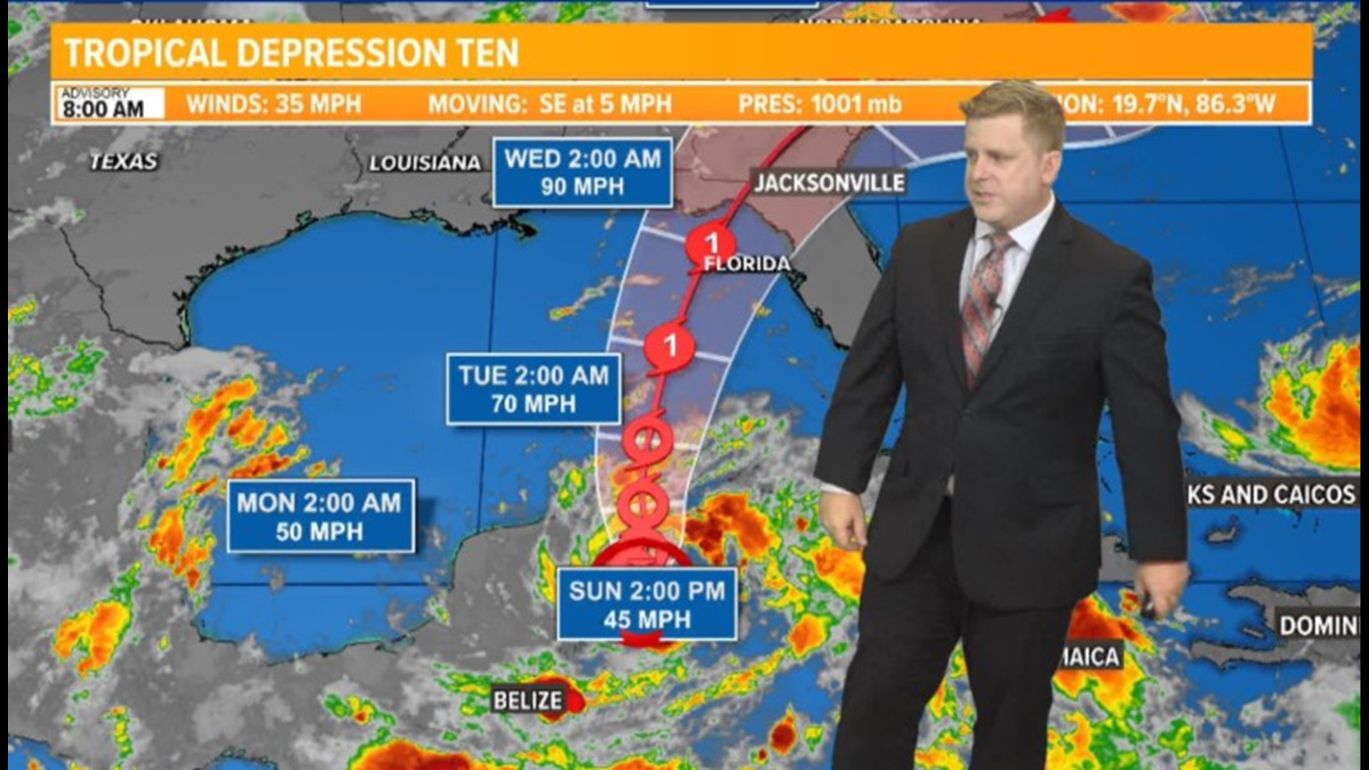 Tracking Tropical Depression 10