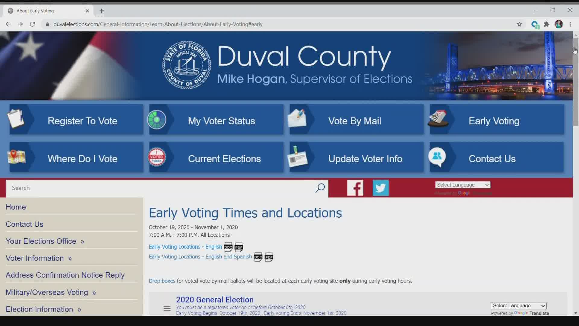 You can drop off your ballot between 7 a.m. and 7 p.m. through Sunday, which is when early voting ends in Duval County.