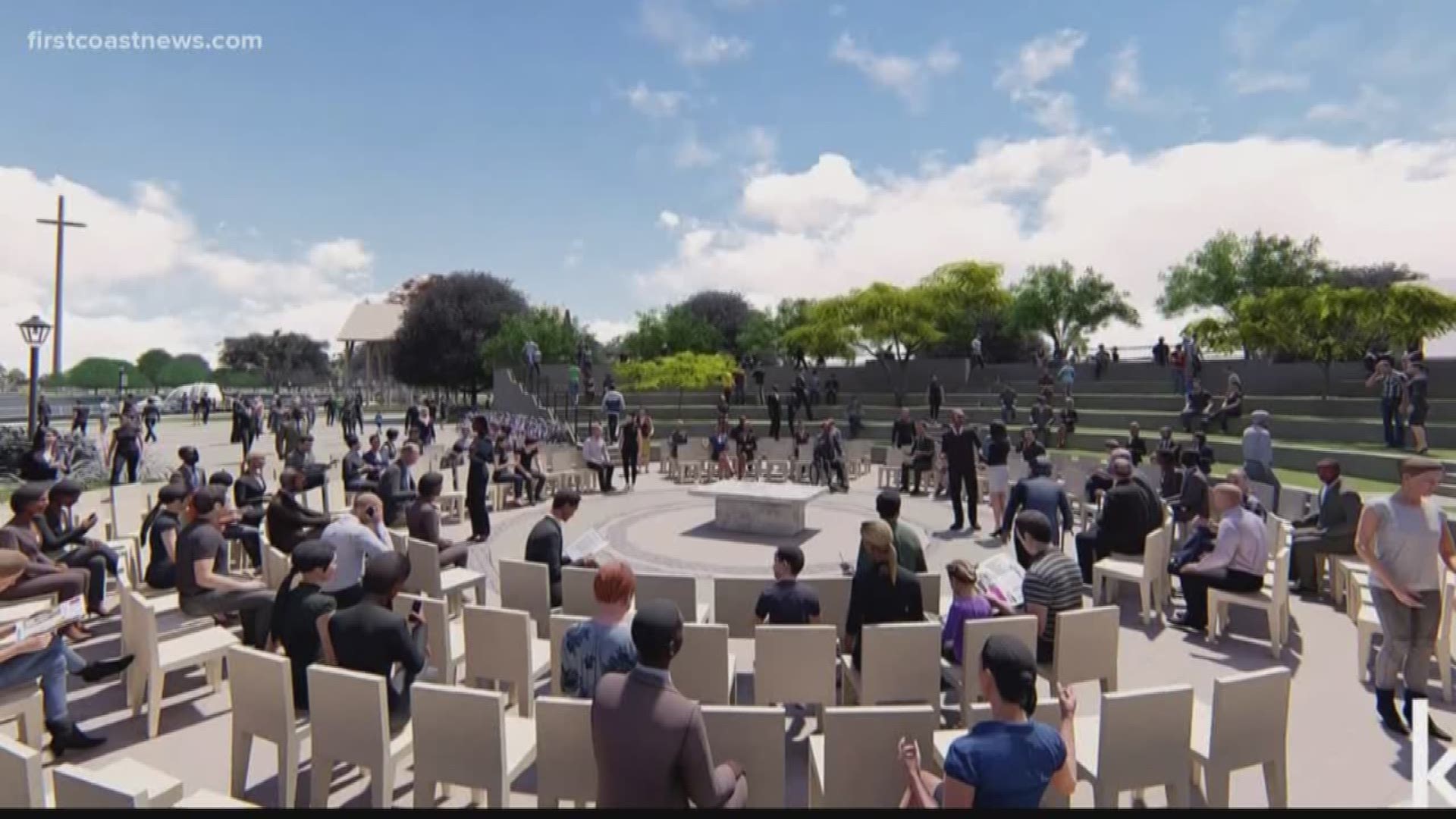 On the mission grounds, the Catholic Diocese is asking the city’s permission to build an amphitheater that would hold up to 1200 people and possibly a parking garage.