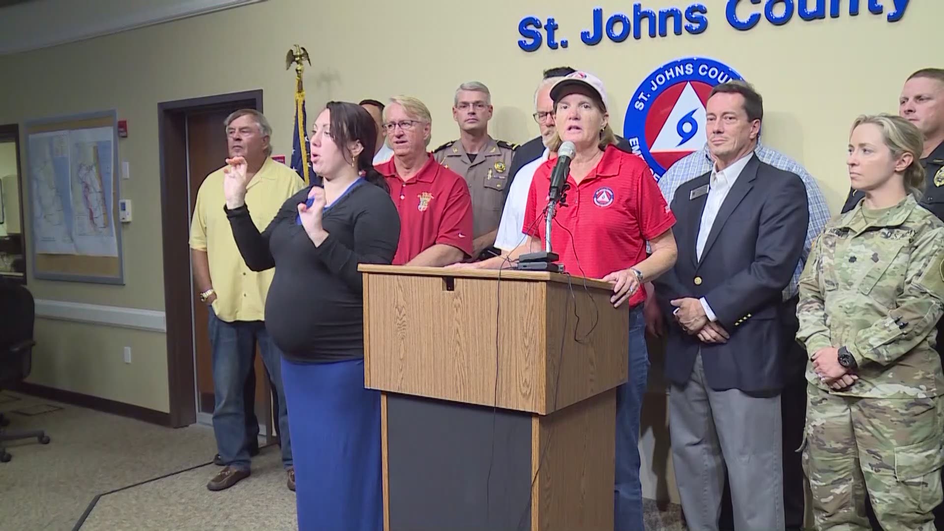 St. Johns County residents were warned to comply with mandatory evacuations and to stay safe as Hurricane Dorian approaches the First Coast.