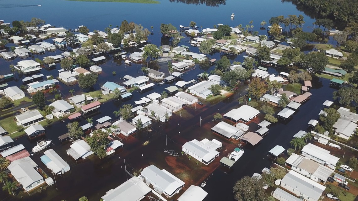 Flooding in Welaka, Florida continues after Hurricane Ian