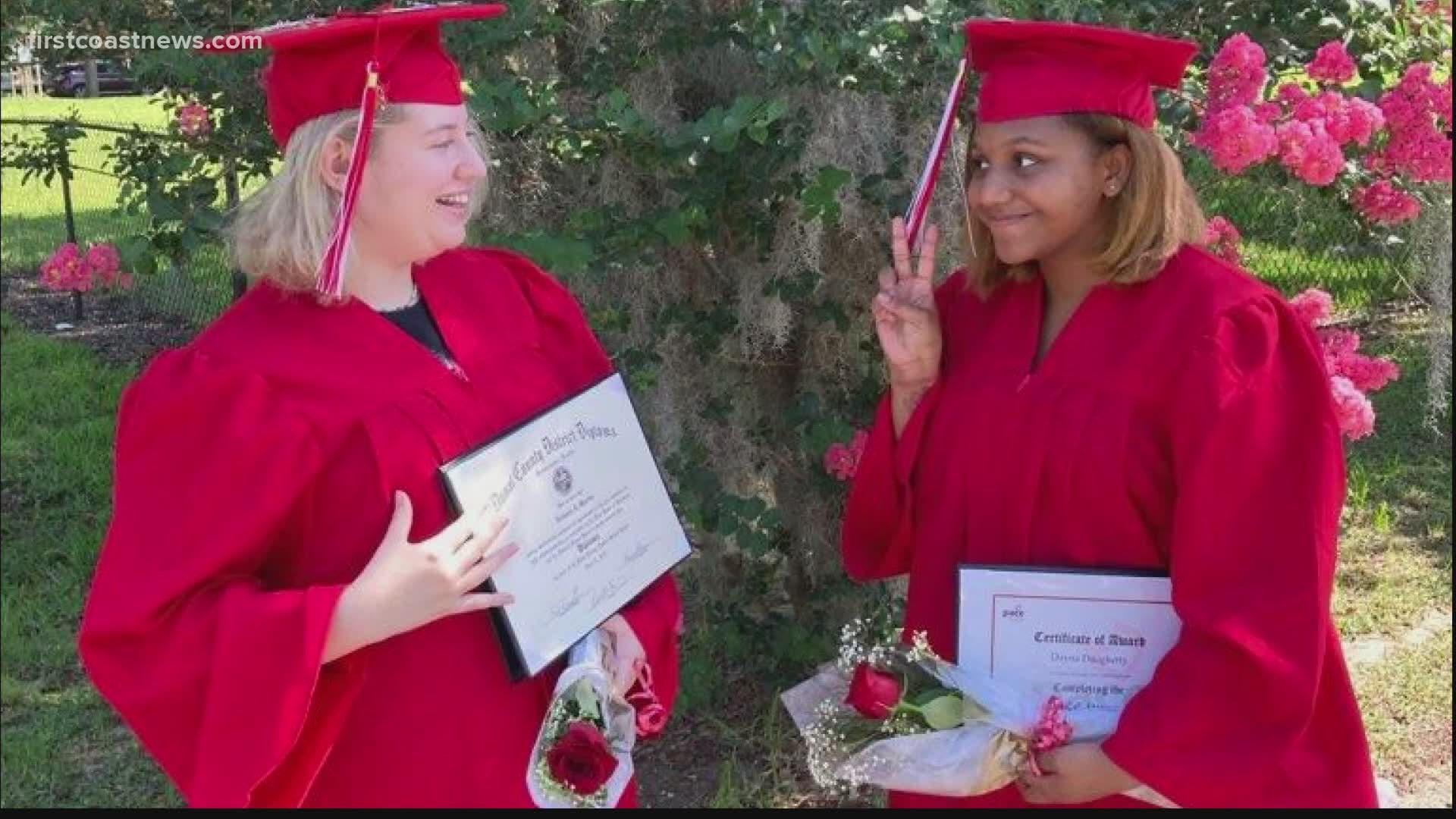 The Pace Center for Girls in Jacksonville just graduated 25 young women. The center only accepts girls who are at least one year behind in school.