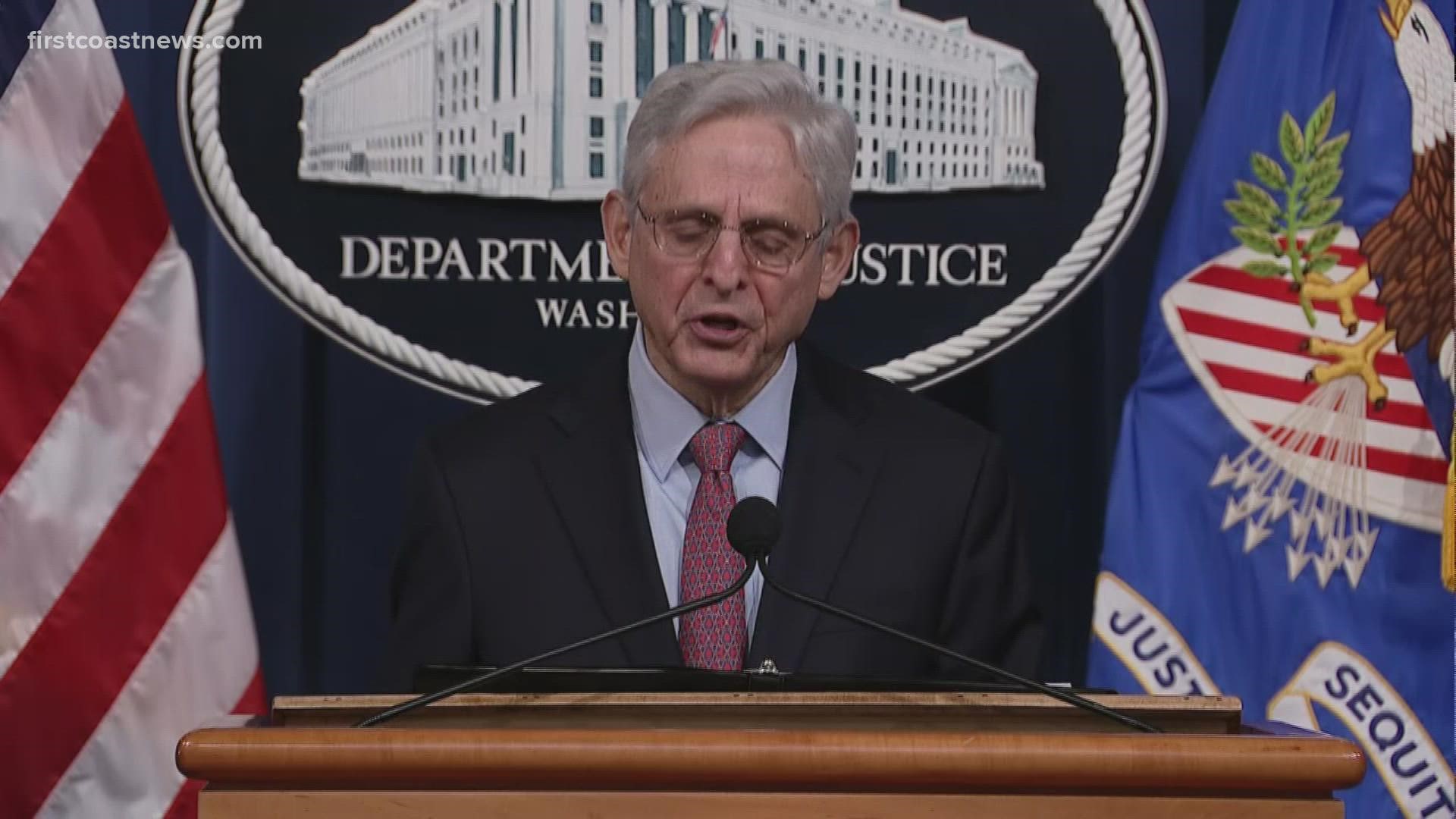 During a news conference Tuesday from Washington, D.C., U.S. Attorney General Merrick Garland gave a statement after Ahmaud Arbery's killers were convicted.