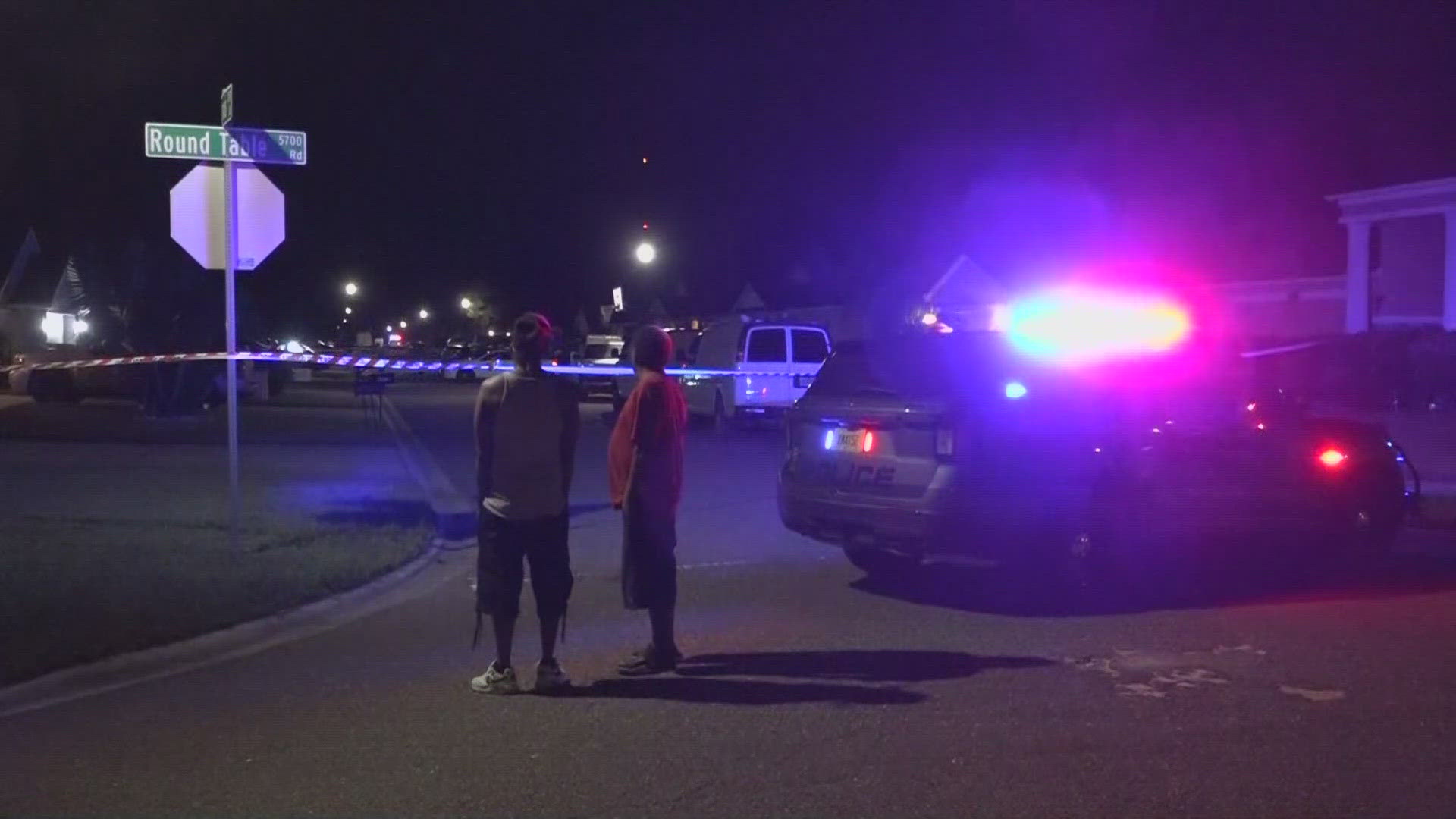 The Jacksonville Sheriff's Office said the suspect and victim, identified as a man in his late-50s, got into a dispute in the middle of King Louis Drive.
