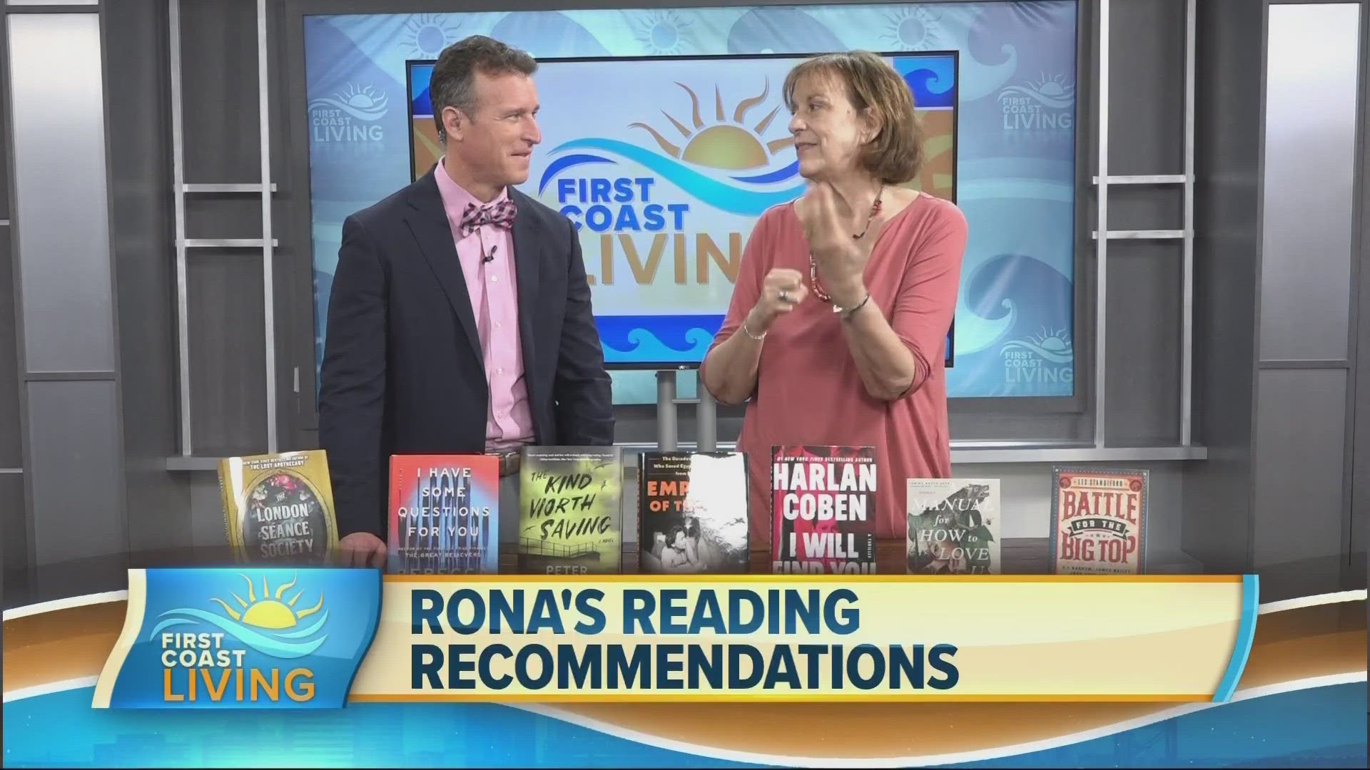 Rona Brinlee, the owner of The BookMark in Neptune Beach sets the Spring reading trend with  a wonderful variety of books.