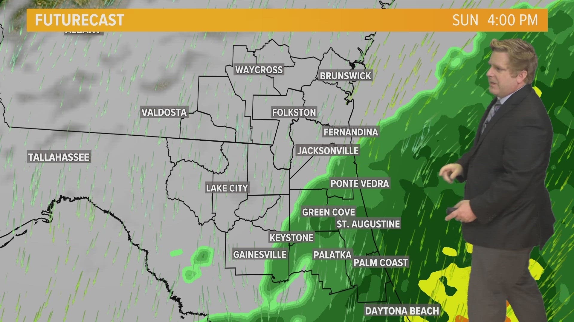 A look at how much longer the soggy weather will stick around on the First Coast this weekend