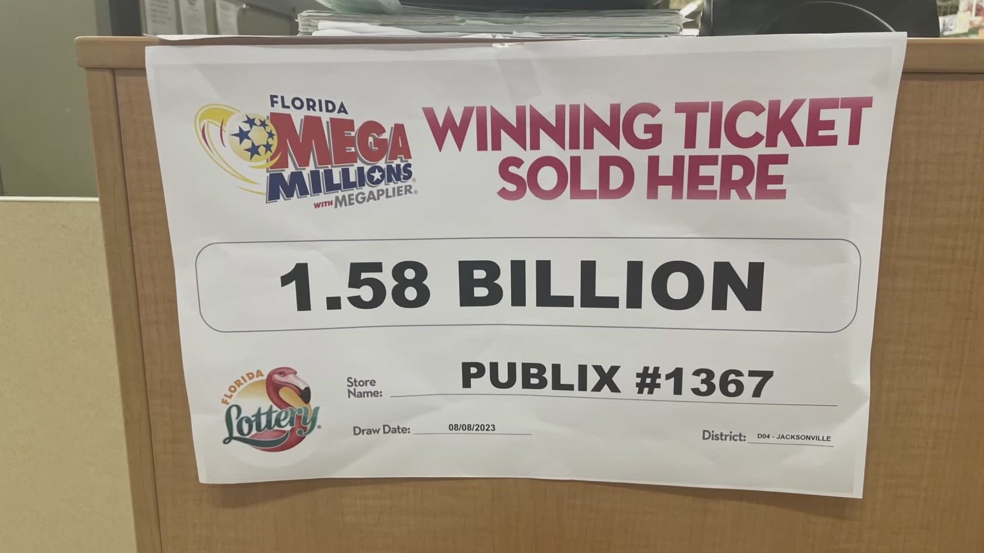 $1.58 billion Mega Millions prize from Aug. 8, 2023, is among Top 10 largest jackpots in U.S. history.