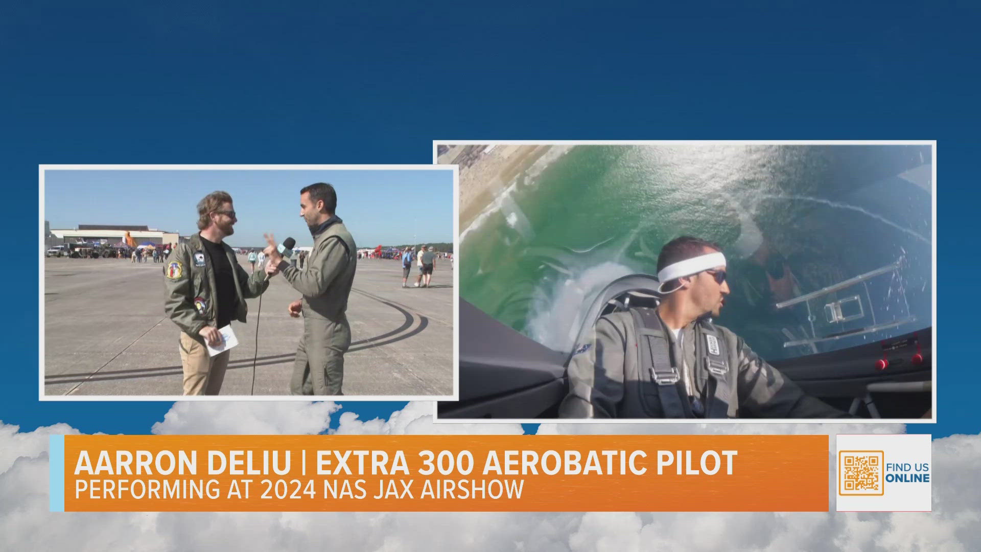 David speaks to Aerobatic Pilot Aaron Deliu ahead of his flight