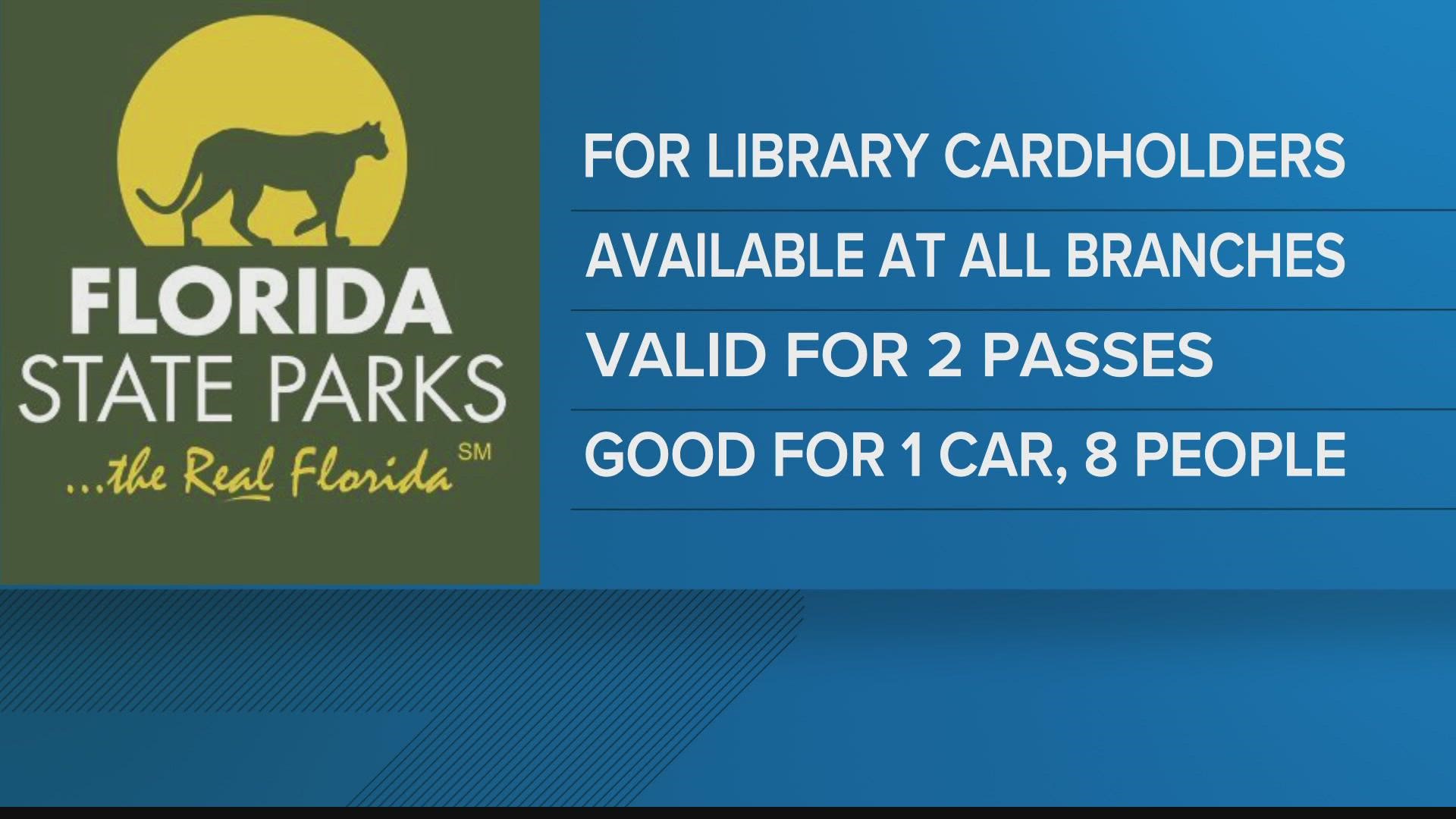 Public library cardholders can get free passes to Florida state parks