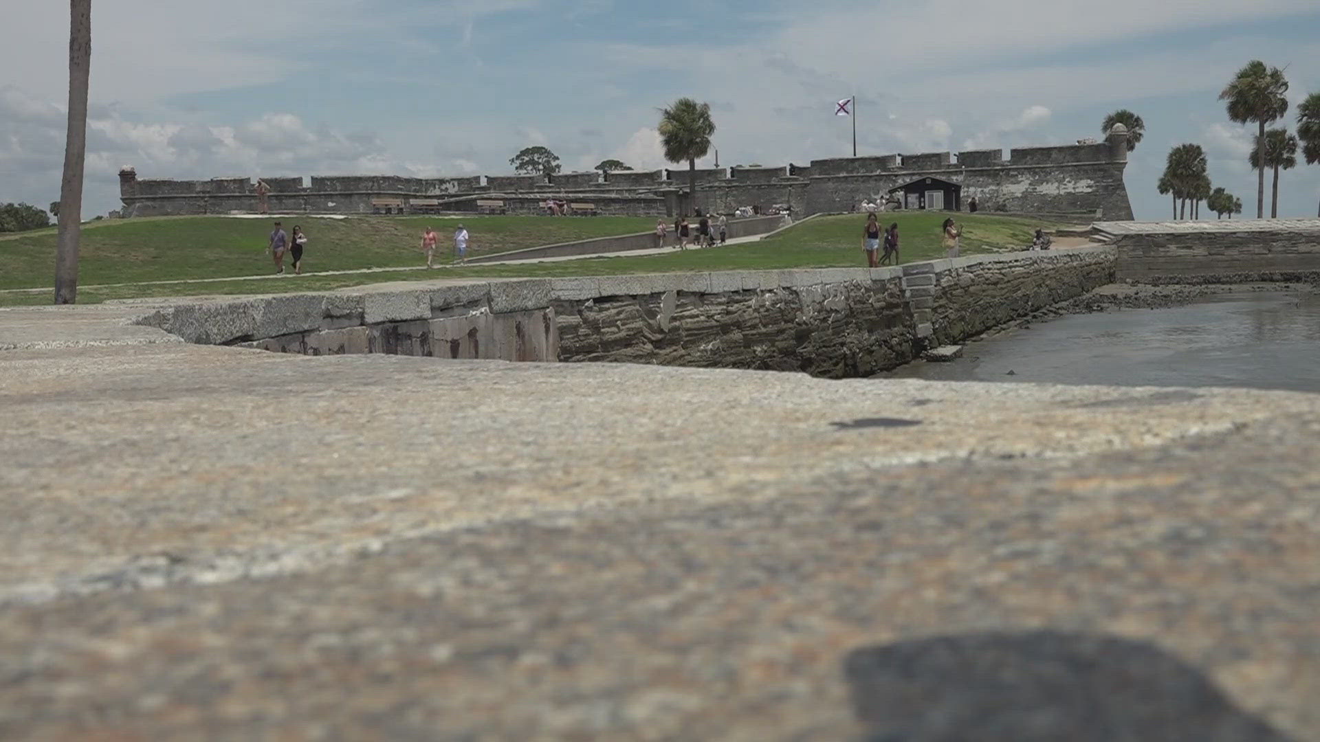 The National Park Service is developing a project to raise and rehabilitate the seawalls surrounding the St. Augustine fort.