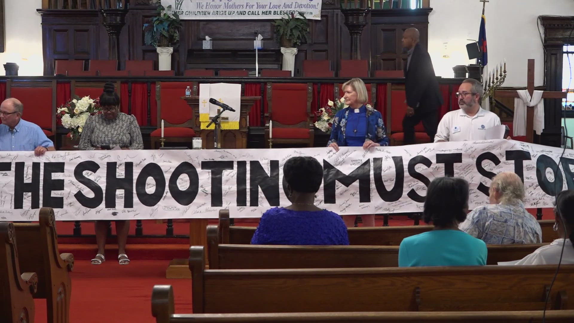 The prayer vigil was dedicated to those who lost loved ones to gun violence.